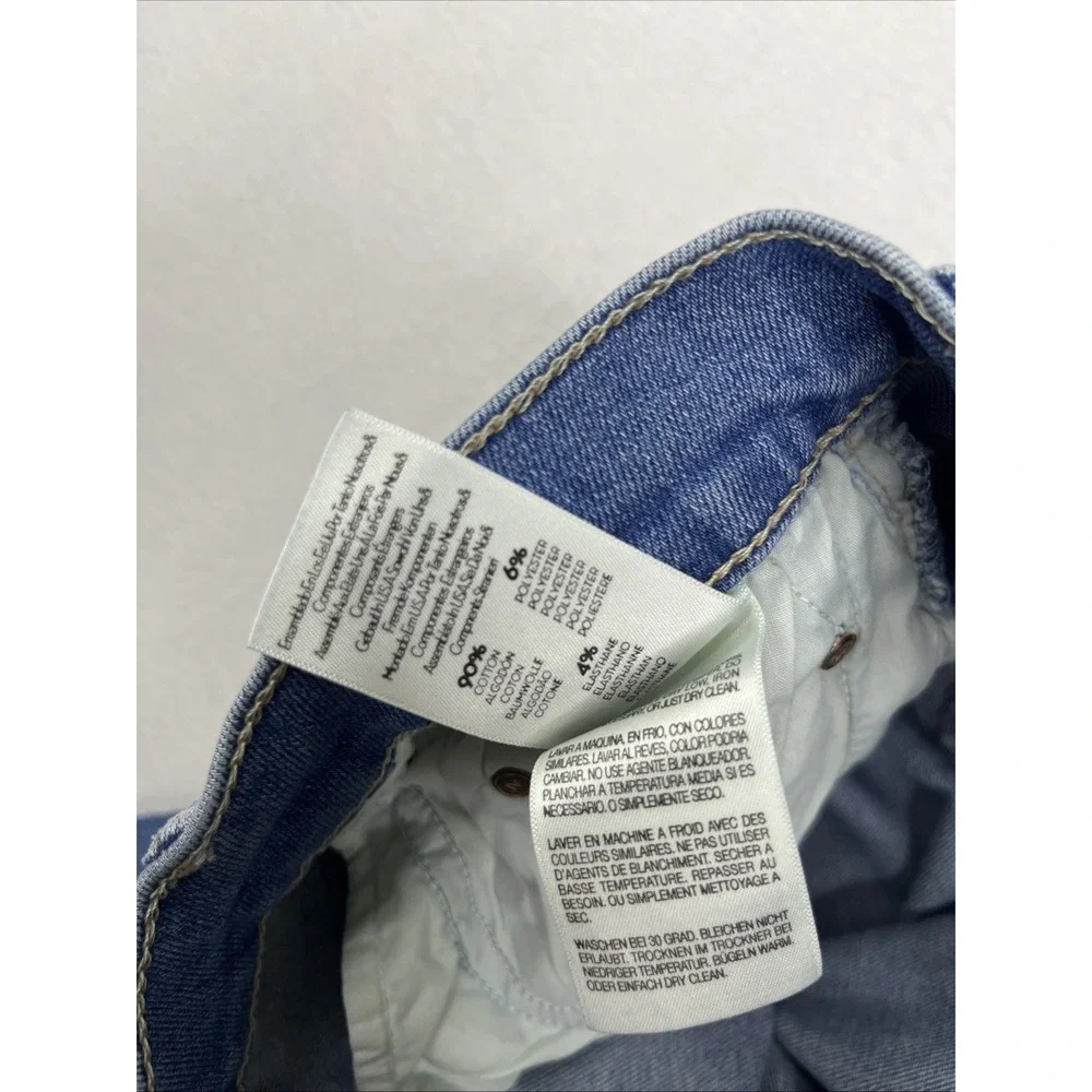 Mother Undone Drop Out Hem Cliffhanger Jeans Blue Size 27 Distressed Low Rise